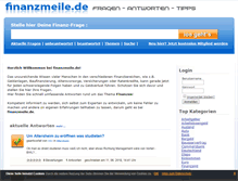 Tablet Screenshot of finanzmeile.de